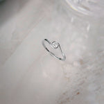 Classic Swirl Solitaire Ring, 10K Solid Gold, 1/5 ct Lab Grown Diamond-1