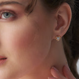 Rope Heart Diamond Earrings