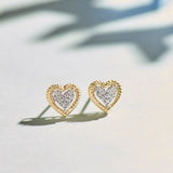 Rope Heart Diamond Earrings