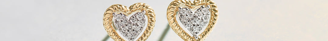 Rope Heart Diamond Earrings