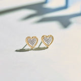 Rope Heart Diamond Earrings