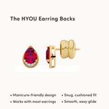 Pear Ruby & Diamond Earrings