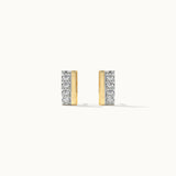 Petite Bar Diamond Earrings, 14K Gold Vermeil, 1/20 ct Lab Grown Diamond-7