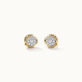 Tailored Round Diamond Earrings, 14K Gold Vermeil, 1/6 ct Lab Grown Diamond-3