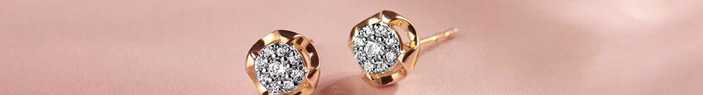 Tailored Round Diamond Earrings, 14K Gold Vermeil, 1/6 ct Lab Grown Diamond-1