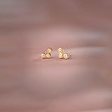 Petite Trio Small Diamond Earrings