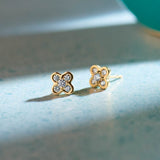 Petite Clover Diamond Earrings