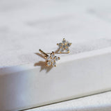 Floral Small Diamond Earrings