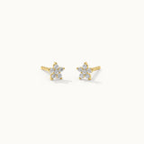 Floral Small Diamond Earrings