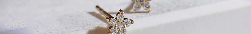 Floral Small Diamond Earrings