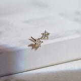 Floral Small Diamond Earrings