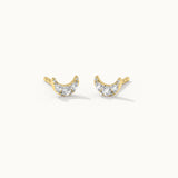 Crescent Moon Diamond Earrings
