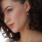 Shamrock Diamond Earrings, 14K Gold Vermeil, 1/6 ct Lab Grown Diamond-7