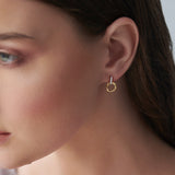 Twisted Round Diamond Earrings