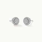 Cluster Halo Diamond Earrings, Sterling Silver, 3/8 ct Lab Grown Diamond-3