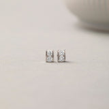 Petite Square Diamond Earrings