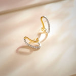 Folded Diamond Earrings, 14K Gold Vermeil, 1/4 ct Lab Grown Diamond-7