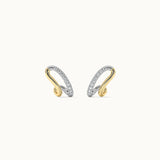 Folded Diamond Earrings, 14K Gold Vermeil, 1/4 ct Lab Grown Diamond-5