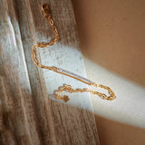 Bar Diamond Chain Bracelet, 14K Solid Gold, 1/5 ct Lab Grown Diamond-1