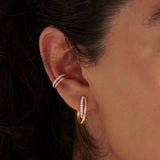 Two-Tone Twisted Hoops