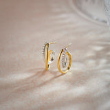 Two-Tone Twisted Hoops