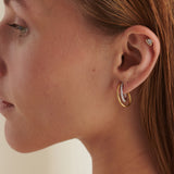 Two-Tone Twisted Hoops