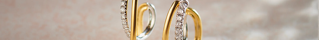 Two-Tone Twisted Hoops