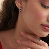 Single Row Station Diamond Hoops