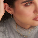 Single Row Station Diamond Hoops