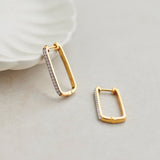 Paperclip Large Diamond Hoops