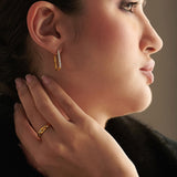 Paperclip Large Diamond Hoops