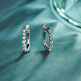 Captivating Pear Diamond Hoops, Sterling Silver, 1/2 ct Lab Grown Diamond-5
