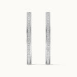 Classic Oval Large Diamond Hoops, Sterling Silver, 1/2 ct Lab Grown Diamond-8