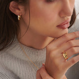 Two Band Diamond Hoops, 14K Gold Vermeil, 1/4 ct Lab Grown Diamond-5