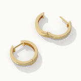 Two Band Diamond Hoops, 14K Gold Vermeil, 1/4 ct Lab Grown Diamond-8