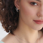 Classic Diamond Hoops, 14K Gold Vermeil, 1/4 ct Lab Grown Diamond-3