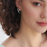 Classic Diamond Hoops, 14K Gold Vermeil, 1/4 ct Lab Grown Diamond-3