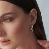 Medium Pear Hoops