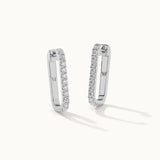 Classic Paperclip Diamond Hoops