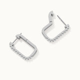 Classic Paperclip Diamond Hoops