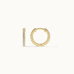 Chic Small Hoops, 14K Gold Vermeil, 1/4 ct Lab Grown Diamond-6