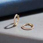 Chic Small Hoops, 14K Gold Vermeil, 1/4 ct Lab Grown Diamond-5