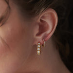 Chic Small Hoops, 14K Gold Vermeil, 1/4 ct Lab Grown Diamond-2