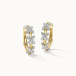 Criss Cross Medium Hoops, 10K Solid Gold, 1/2 ct Lab Grown Diamond-3