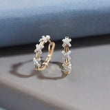 Criss Cross Medium Hoops, 10K Solid Gold, 1/2 ct Lab Grown Diamond-6