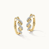 Coiled Medium Hoops, 10K Solid Gold, 1/4 ct Lab Grown Diamond-3