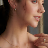Wrapped Infinity Diamond Hoops, 10K Solid Gold, 1/5 ct Lab Grown Diamond-4