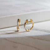 Entwine Diamond Hoops, 14K Gold Vermeil, 1/5 ct Lab Grown Diamond-6