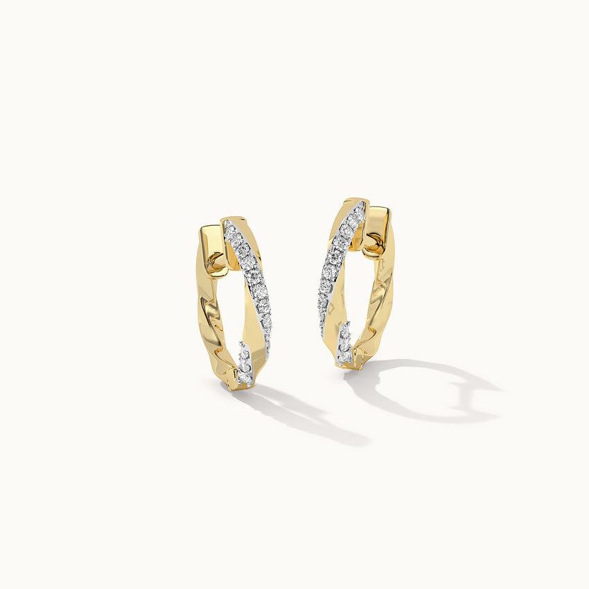 Entwine Diamond Hoops, 14K Gold Vermeil, 1/5 ct Lab Grown Diamond-3