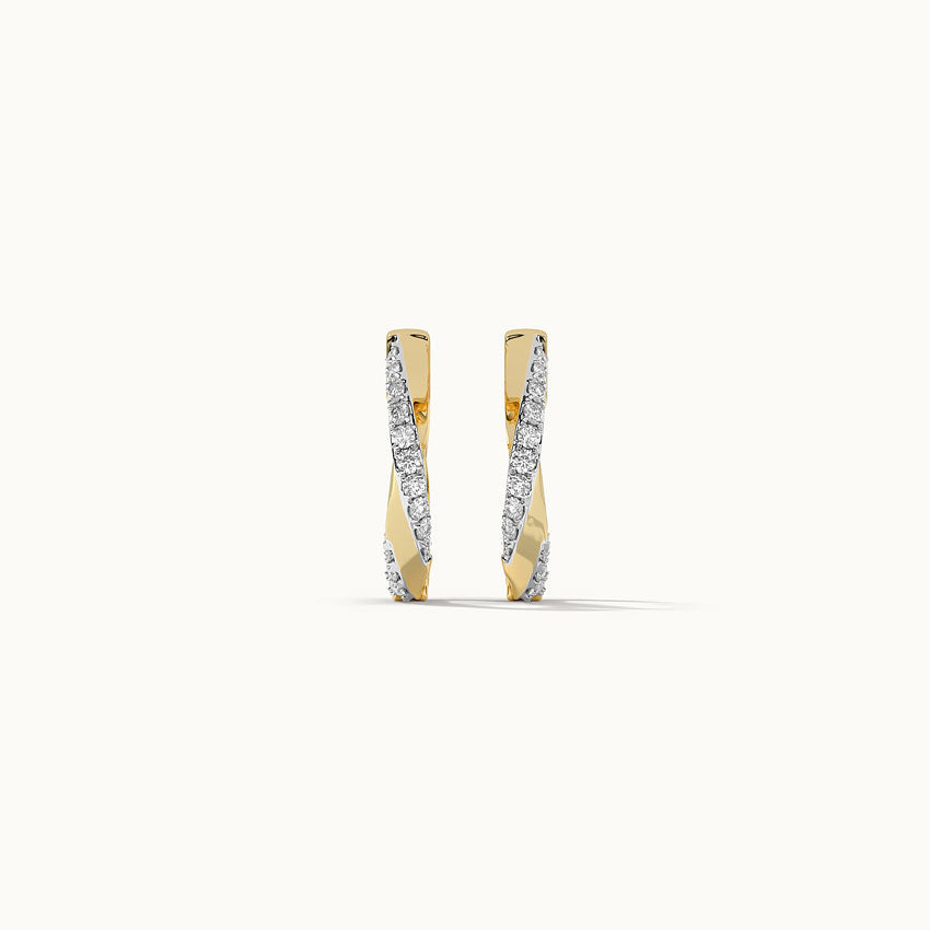 Entwine Diamond Hoops, 14K Gold Vermeil, 1/5 ct Lab Grown Diamond-7